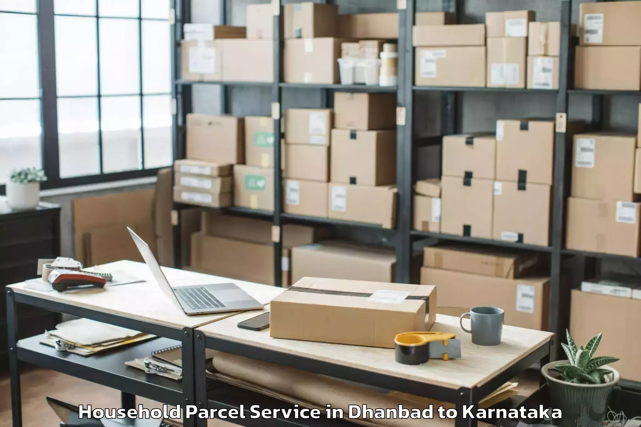 Hassle-Free Dhanbad to Shiralakoppa Household Parcel